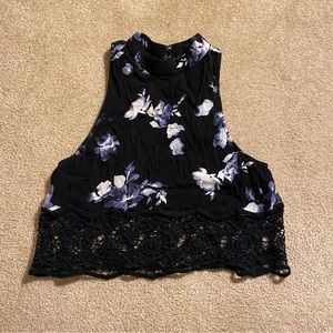 PacSun Kendall and Kylie High Neck Mockneck Crop Top Tank